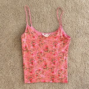 Pink Flower Tank Top